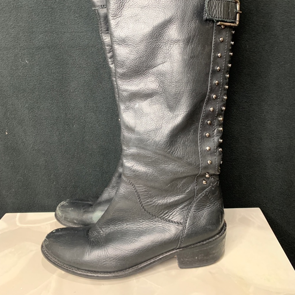 Diba - Black Leather knee high boots